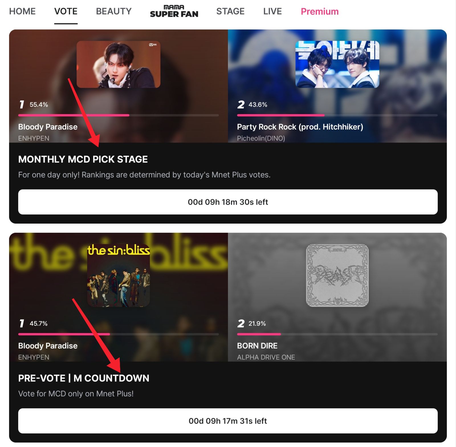 mnet youtube 生放送 見方