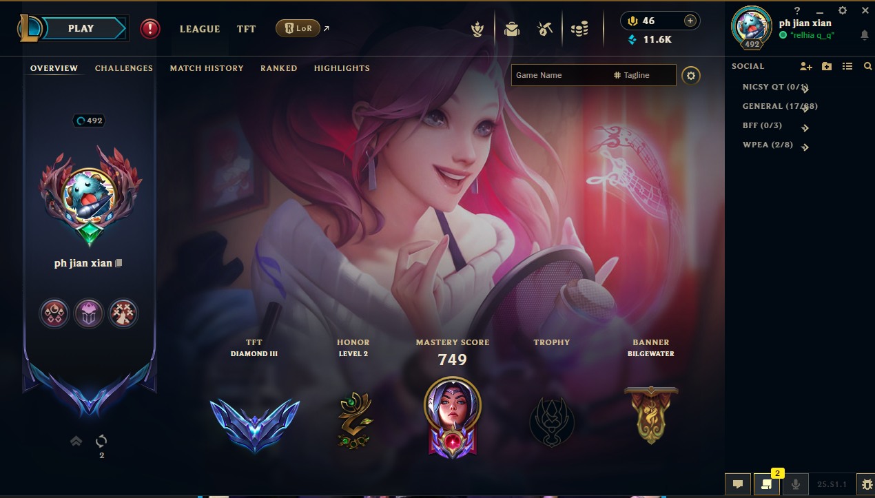 Relhia - hi SEA league players!! add me 😄 ph jian xian#PCS also I'll be ...