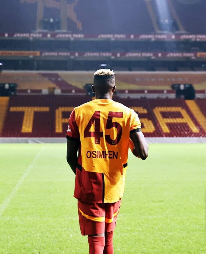 Osimhen given number 45 jersey at Galatasaray