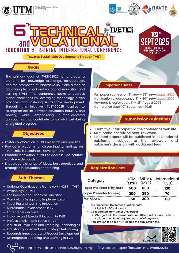 Technical and Vocational Education and Training, TVET UTM
