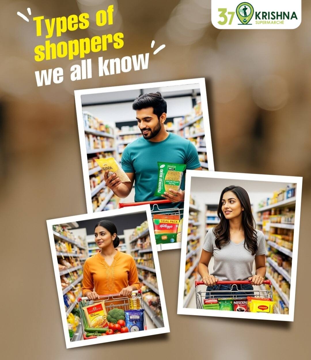 Types of shoppers we all know!!!... - Krishna Supermarché 37 | Facebook