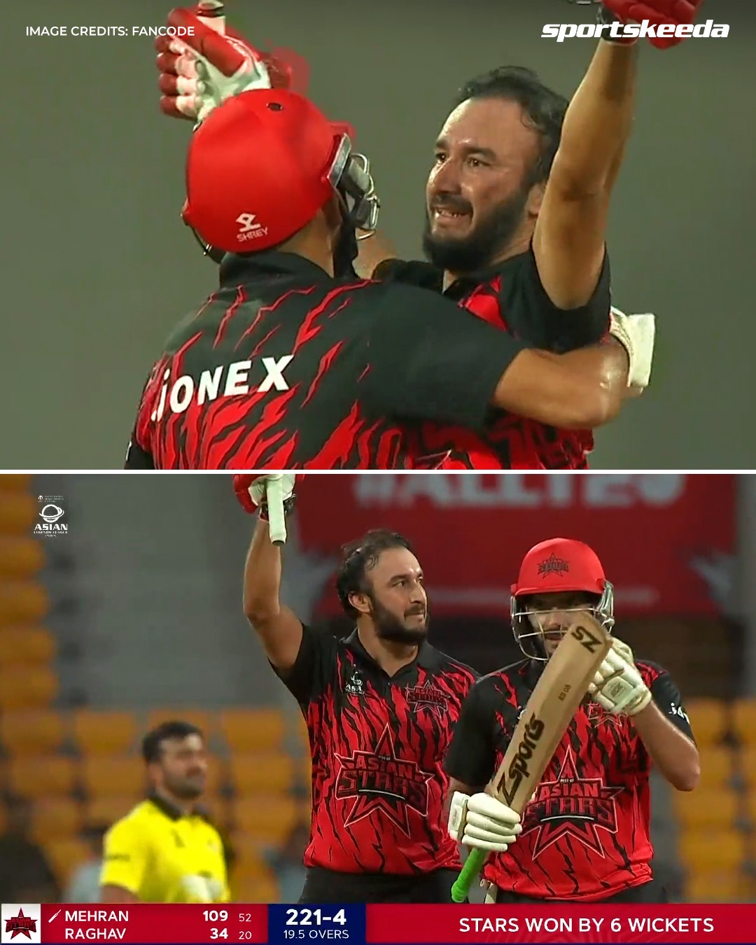 Sportskeeda - Mehran Khan's unbeaten century propels Asian Stars to ...