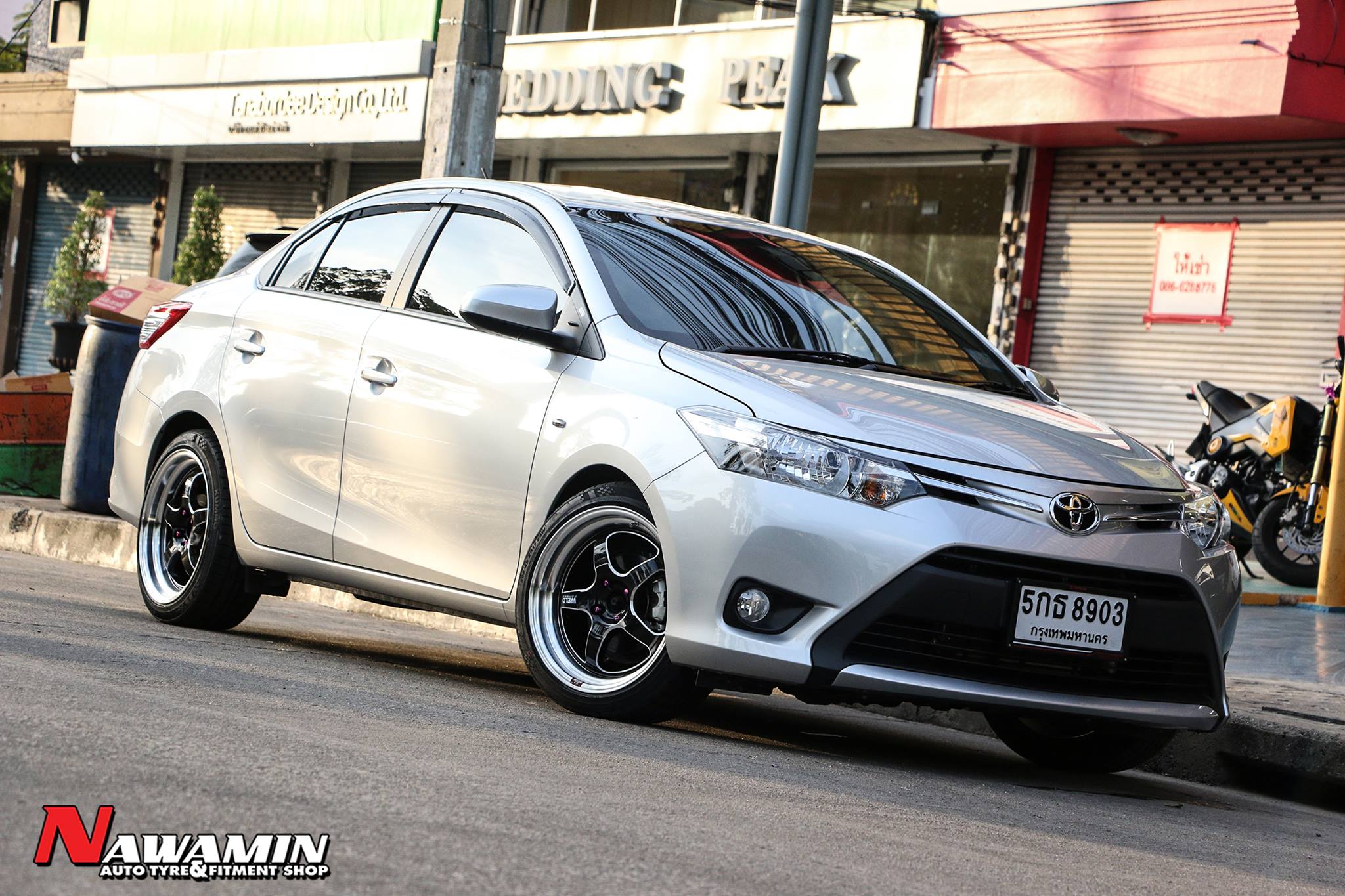 Vios จัดหล่อเพิ่มเติม กับล้อ Weld 17x8 et+35 4/100 พร้อมยาง Kumho Ps31 ...
