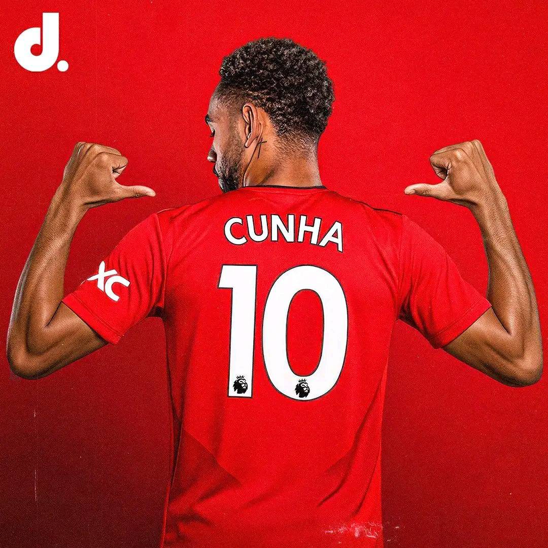 Matheus Cunha to wear number 10 shirt at Manchester United