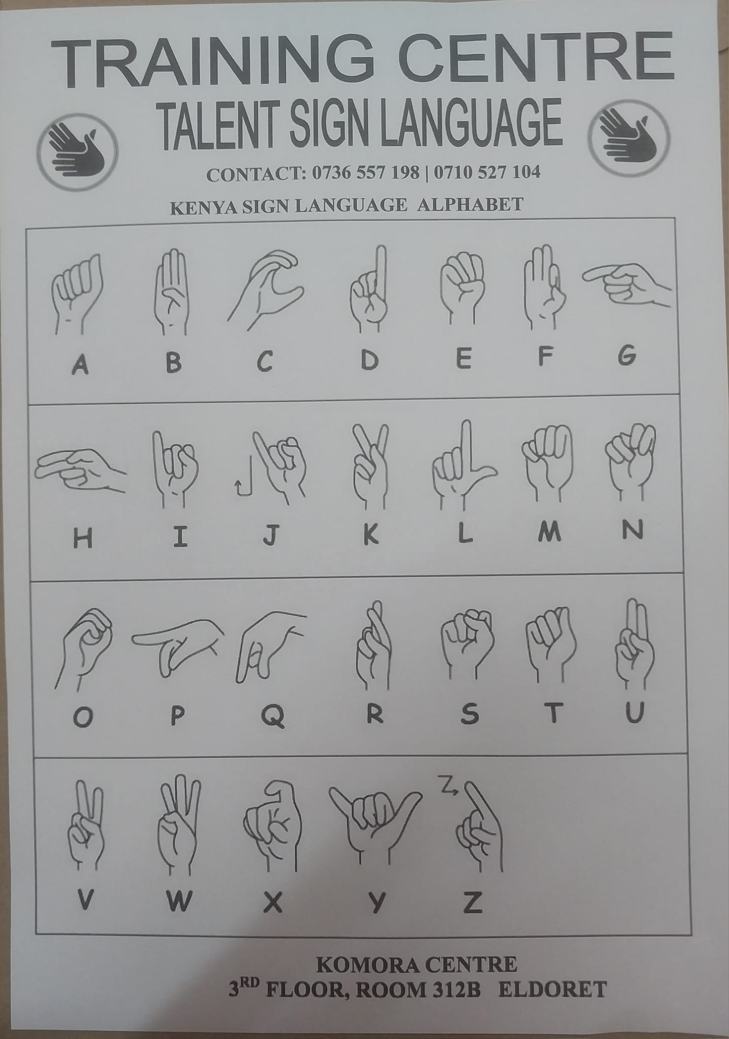 Talent sign language training centre