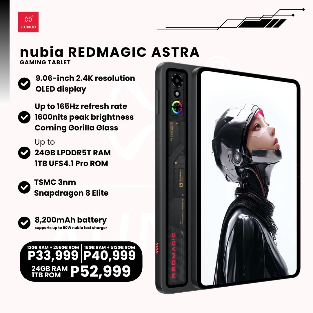 Magnetic Case For Nubia REDMAGIC Astra 9.06" Gaming Tablet - Detachable Cover With Stand, Pencil Holder & Cooling