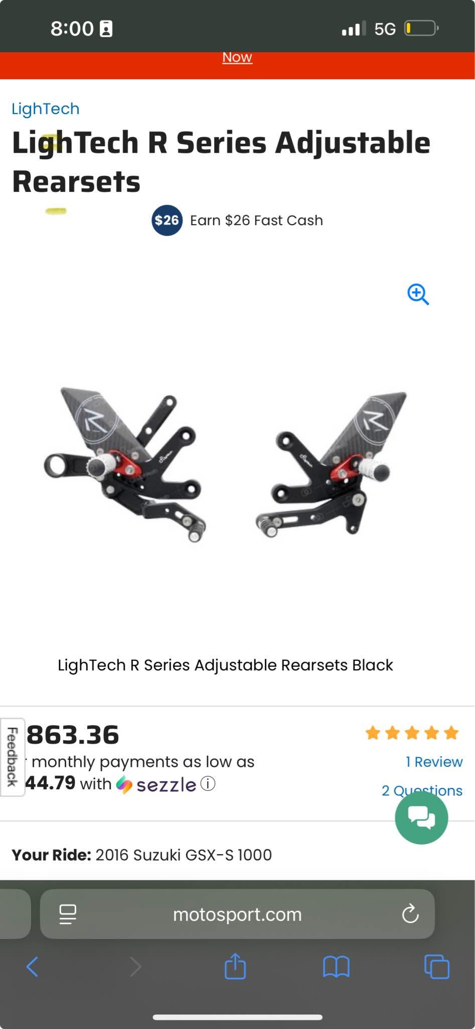 LighTech R Series Adjustable Rearsets - Bicycle Accessories - Miramar ...