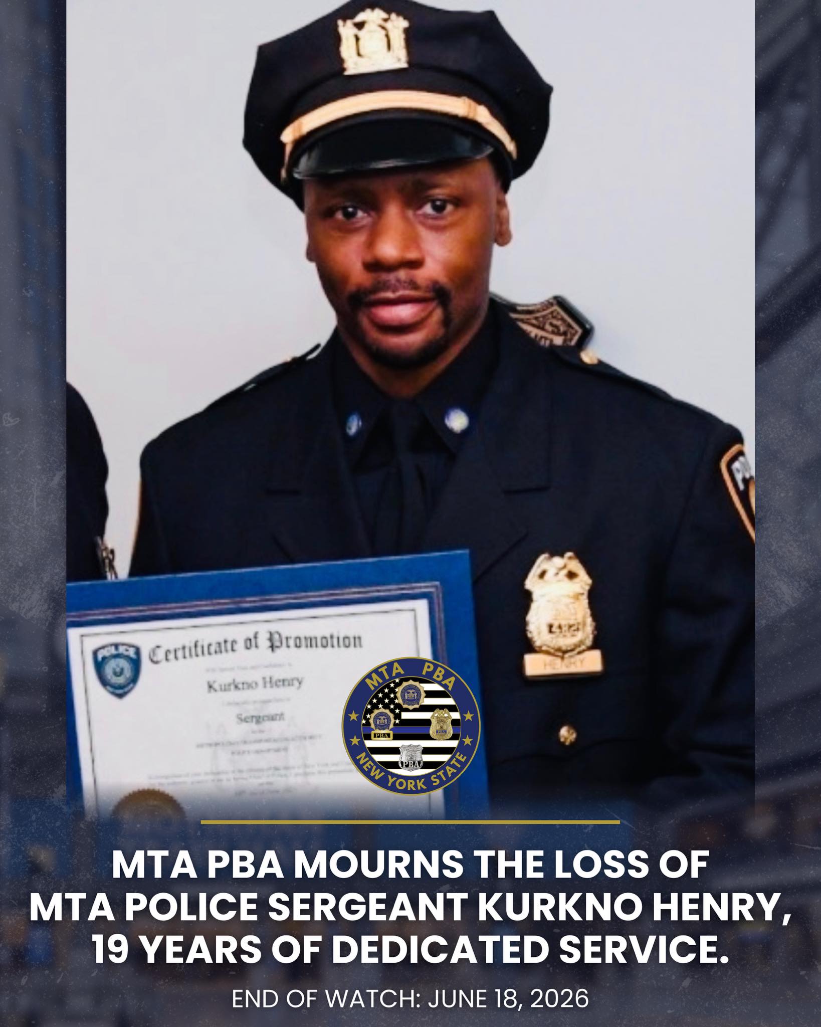 MTA police sergeant Kurkno Henry passes away after 19 years of service