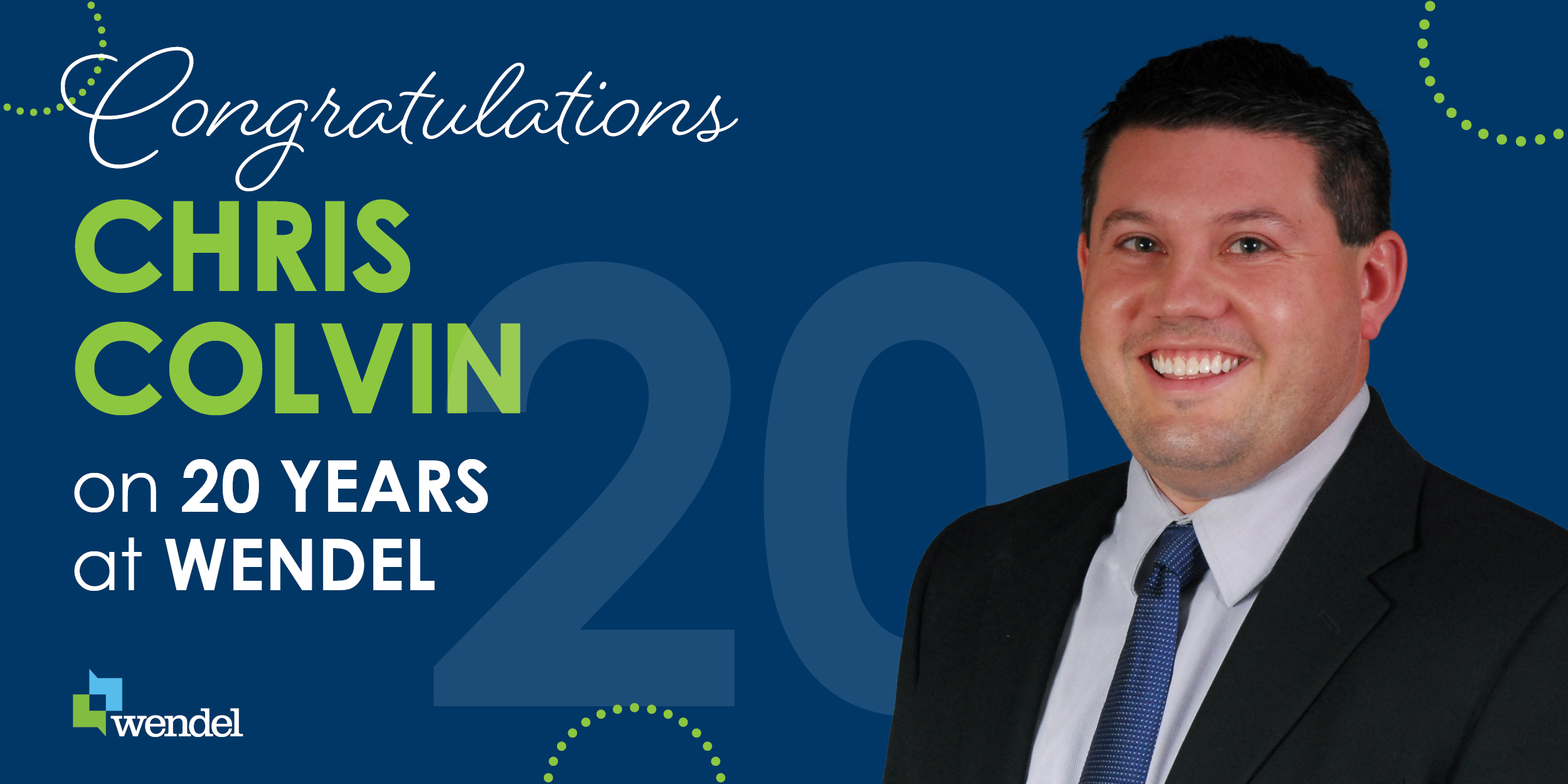Wendel - Chris Colvin is celebrating 20 years with Wendel! We asked Jim ...