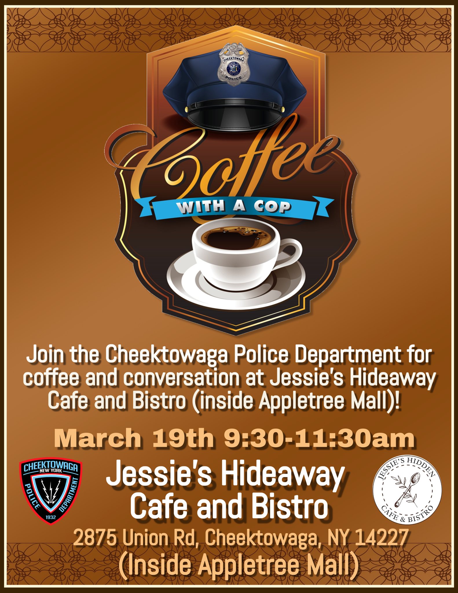 Cheektowaga - Our next Coffee With A Cop is tomorrow at Jessie's ...
