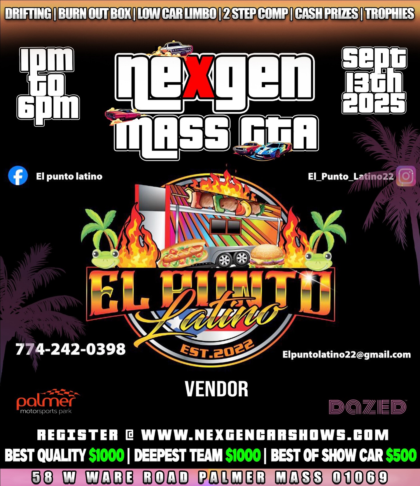 Nexgen - Sept 13th @palmermotorsportsparkofficial NEXGEN CAR SHOW Mass ...