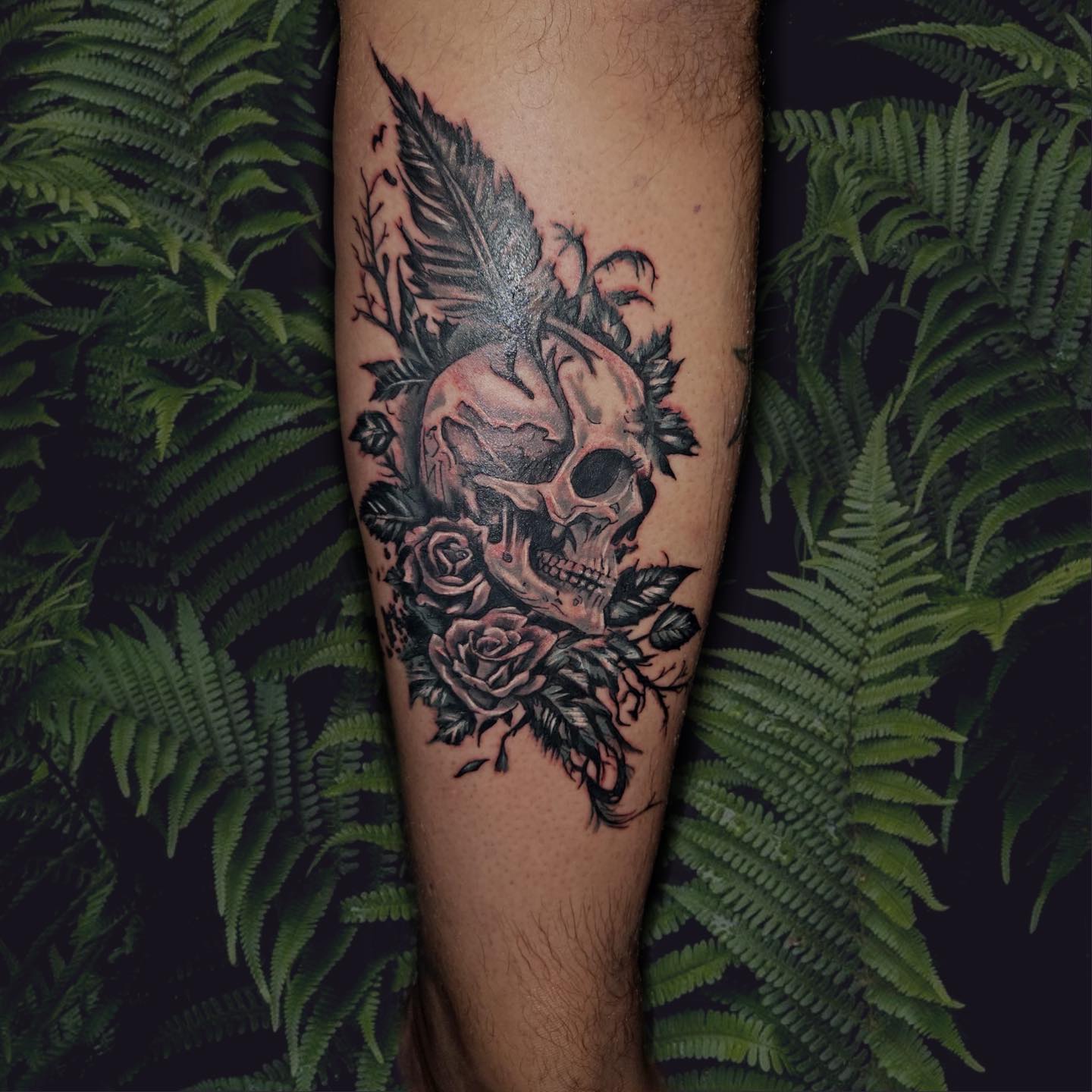 Check out this awesome gothic illustrative horned skull! By