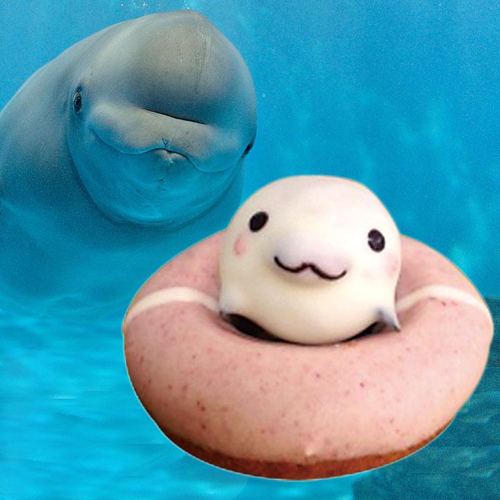 名古屋港水族館オリジナル「シャチうきわ」｢ベルーガうきわ