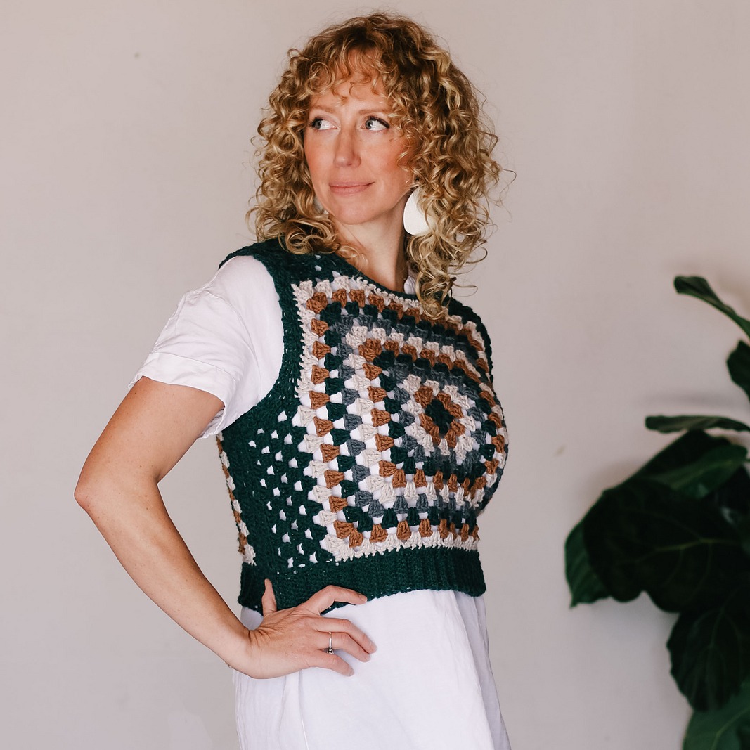 Crochet Granny Square Vest Beginner