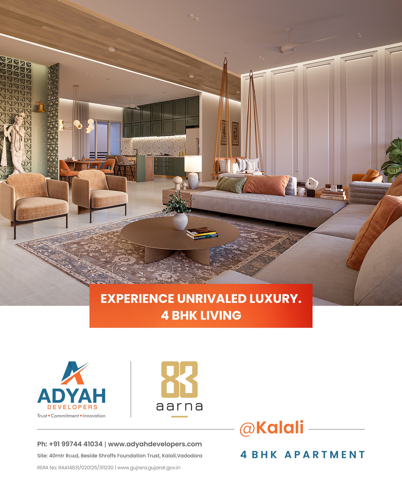 Adyah - 🏡 EXPERIENCE UNRIVALED LUXURY – 4 BHK LIVING AT 83 AARNA! Step ...