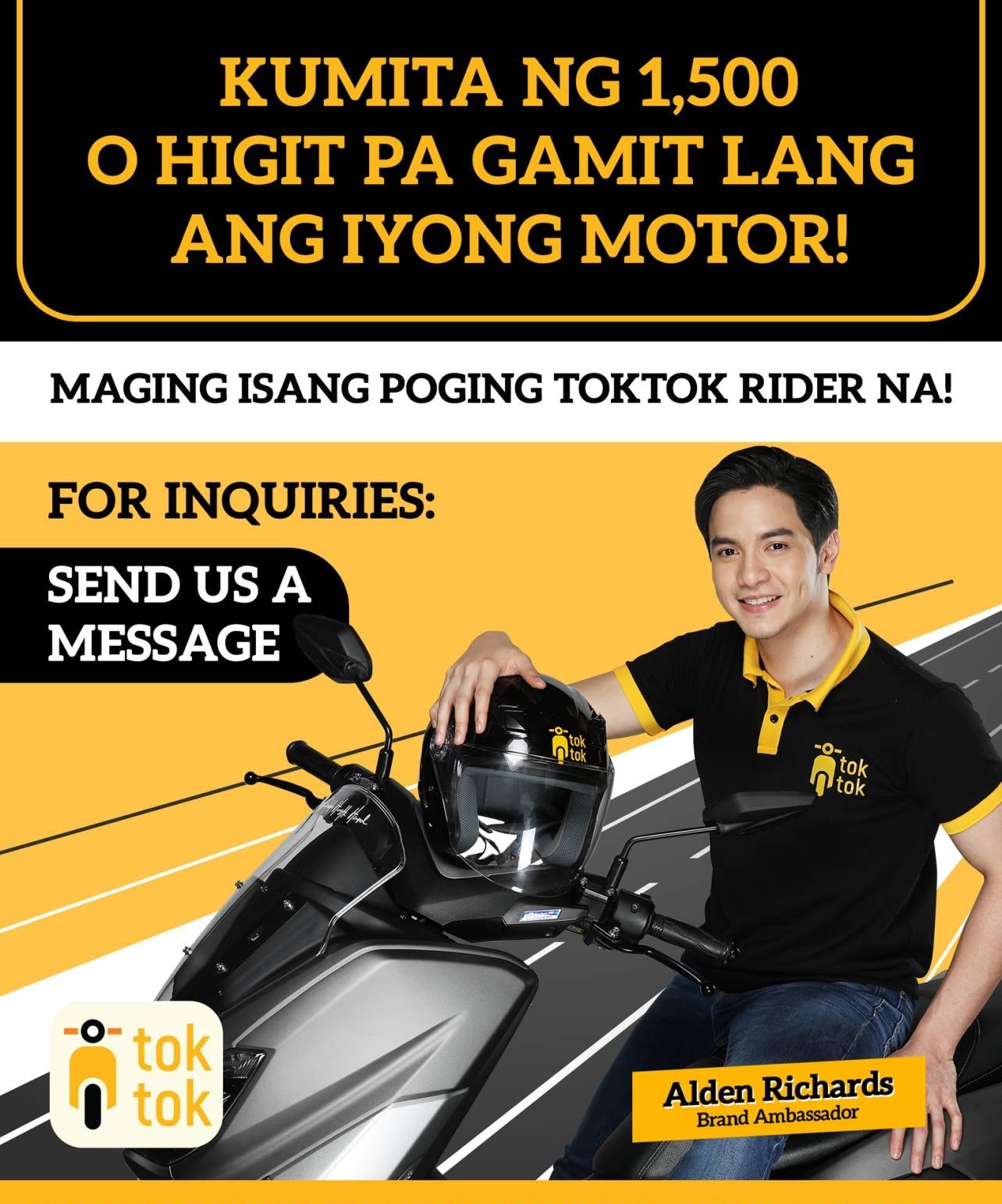 TokTok Rider Application Page - APPLY NA na at kumita ng 1500 o higit ...