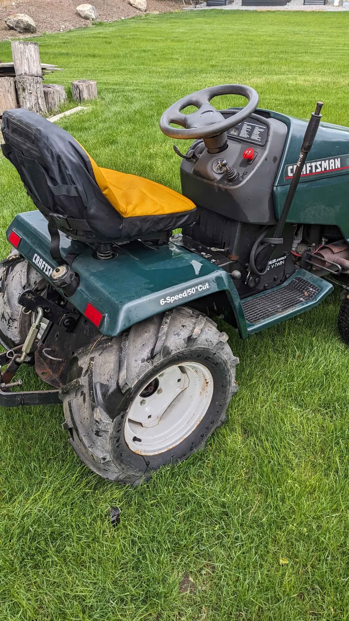 Garden tractor Craftsman GT5000 22hp Kohler v-twin with Jonny bucket ...