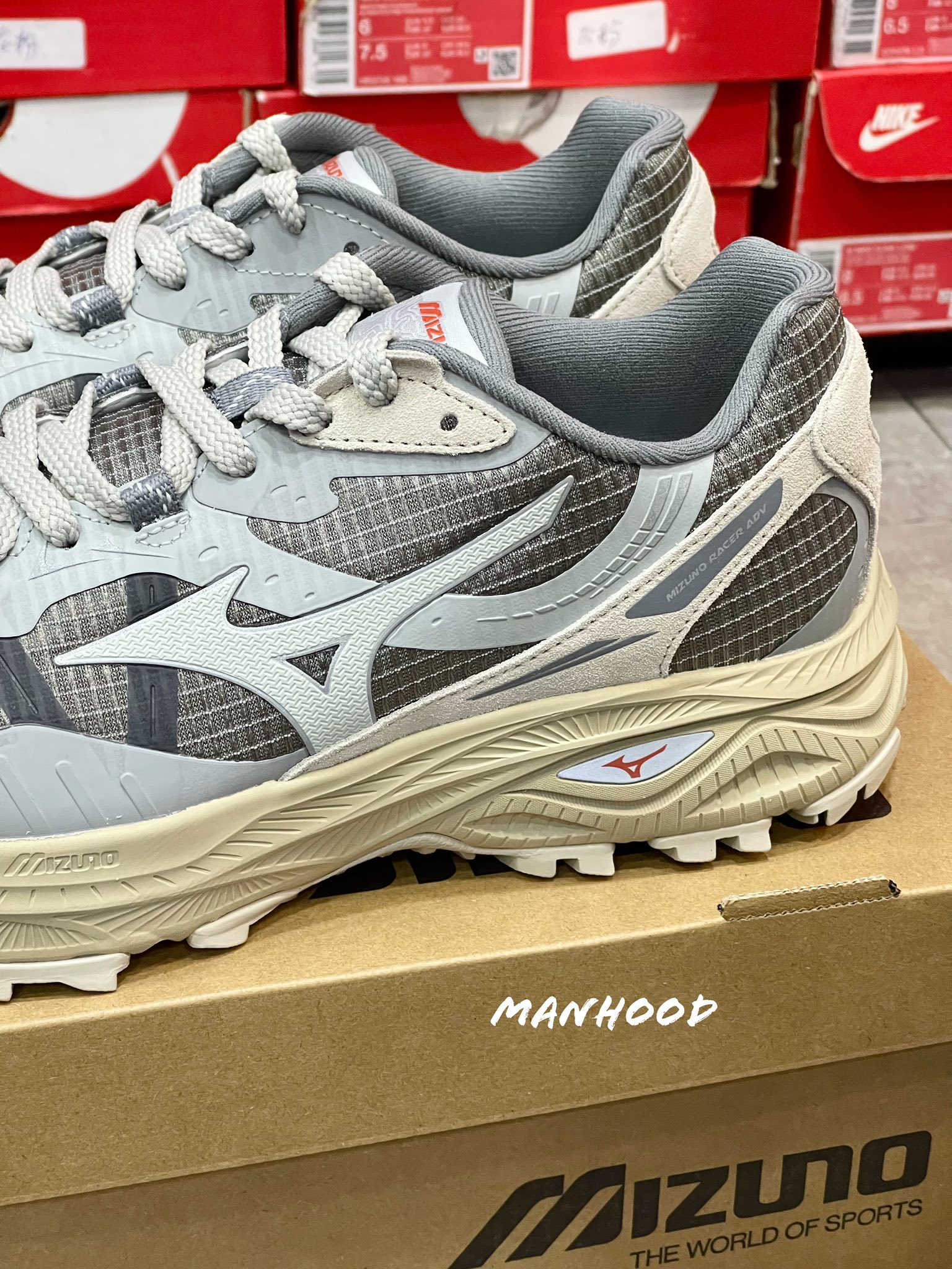 MIZUNO RACER ADV 象牙灰白 D1GH241209💎 Size: EUR36-44.5 Price