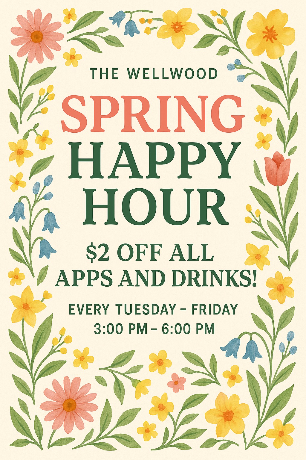 The Wellwood - 🌸 Sip, snack, and save this spring at The Wellwood! Join ...