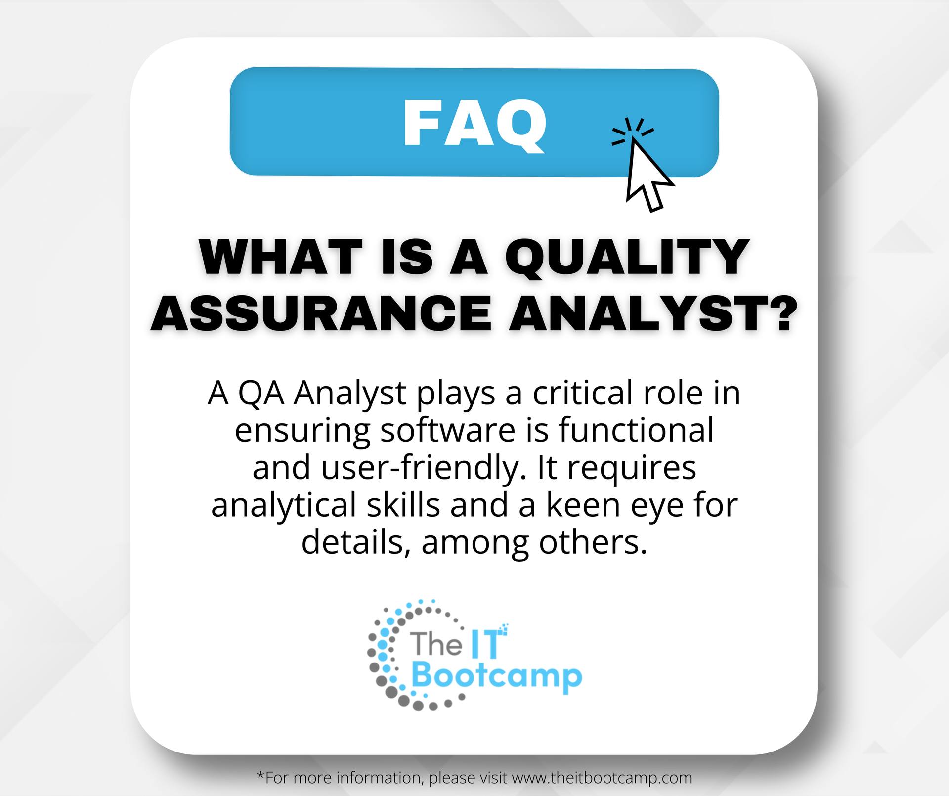 The IT Bootcamp - FAQ: What is a Quality Assurance (QA)... | Facebook