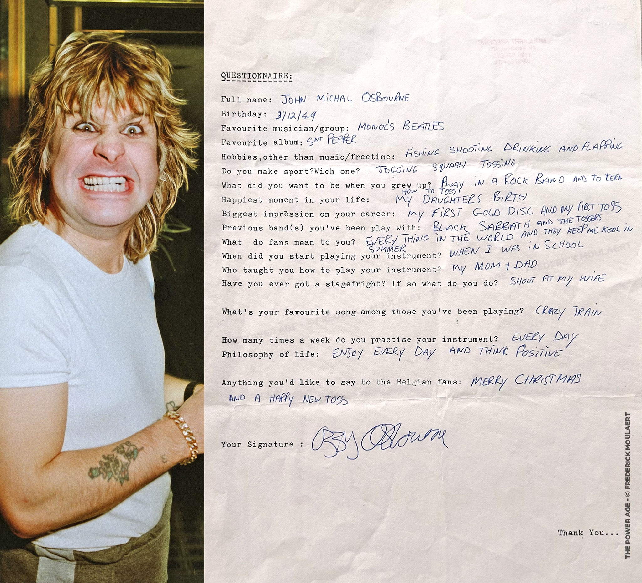 Since the Great Ozzy passed yesterday, I thought it was time to re 