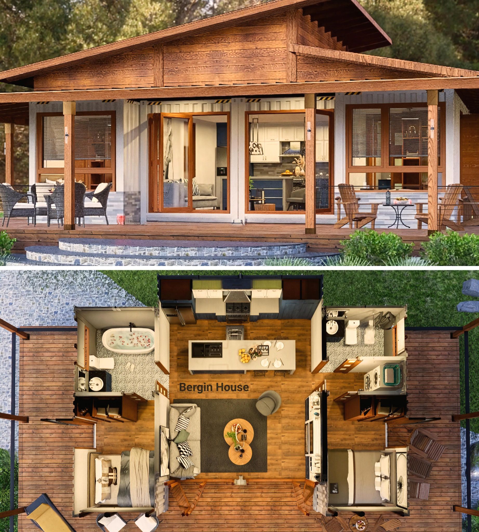 Shipping - Can You Believe This Cozy House Design Was Built with Just 4 ...