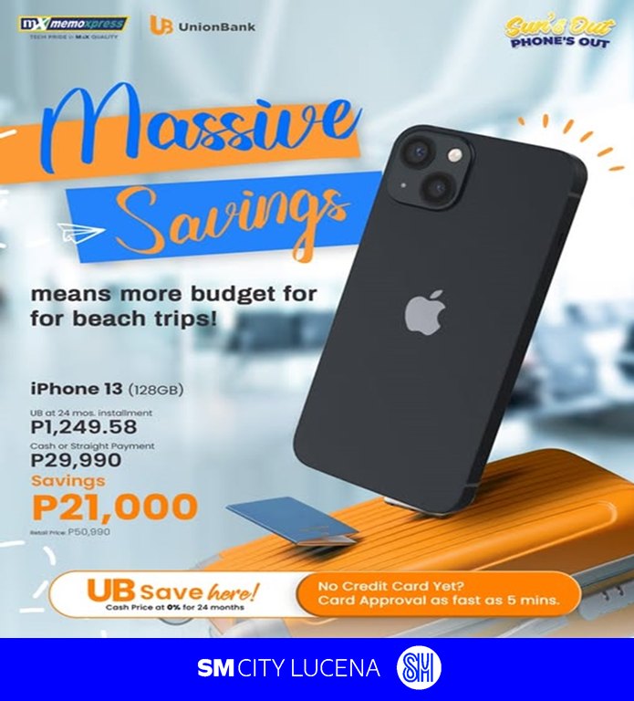 SM - Save up MORE for your trip this summer! ️Get the iPhone 13 (128GB ...