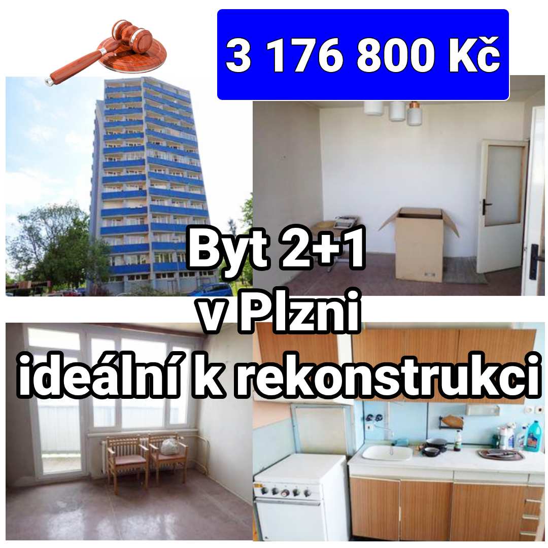Dražby - Byt 2+1 v Plzni – ideální k rekonstrukci - 3.176.800 Kč ️ ...
