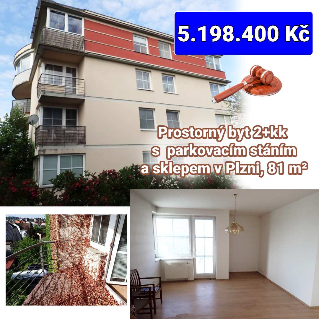 Dražby - ⭐️⭐️⭐️ 2+kk s parkovacím stáním a sklepem v Plzni, 81 m² - 5. ...