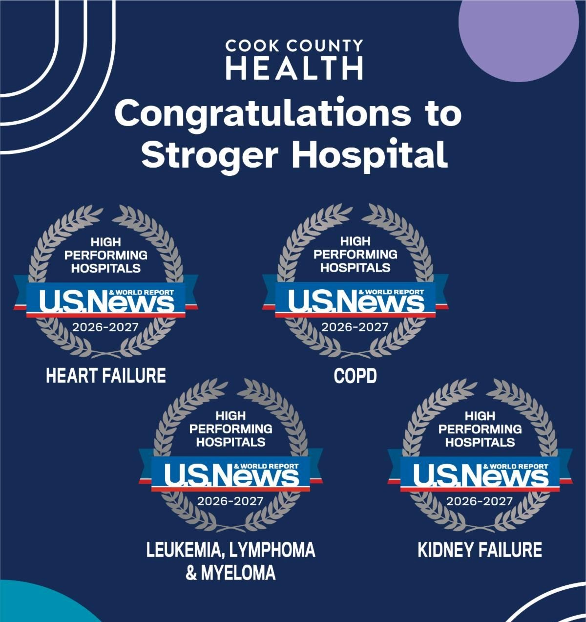 テスト We are thrilled to share that Mercy Medical Center has been