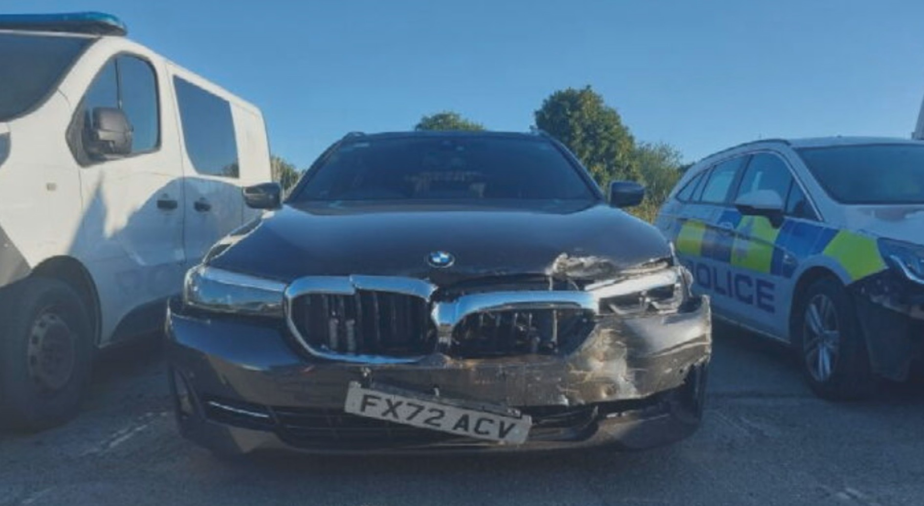 ITV - A banned driver who repeatedly rammed a police car in his van has ...