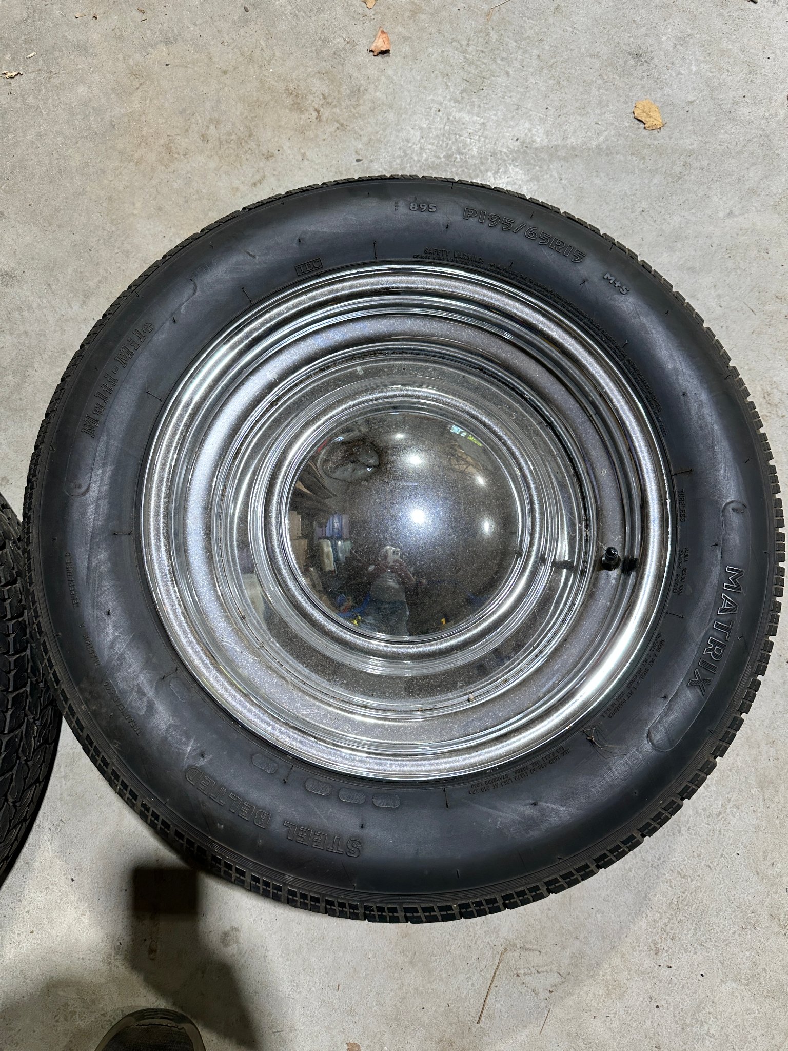 Chrome Reverses w/Baby Moons and Tires Bolt pattern: 4-3/4, 5-1/4 ...