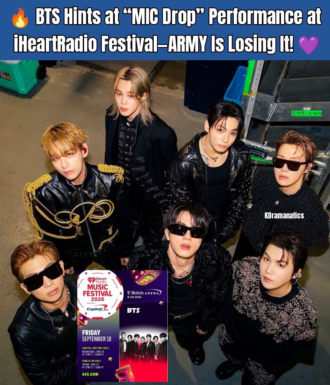 Bts hints at mic drop performance at iHeartRadio Festival 2026