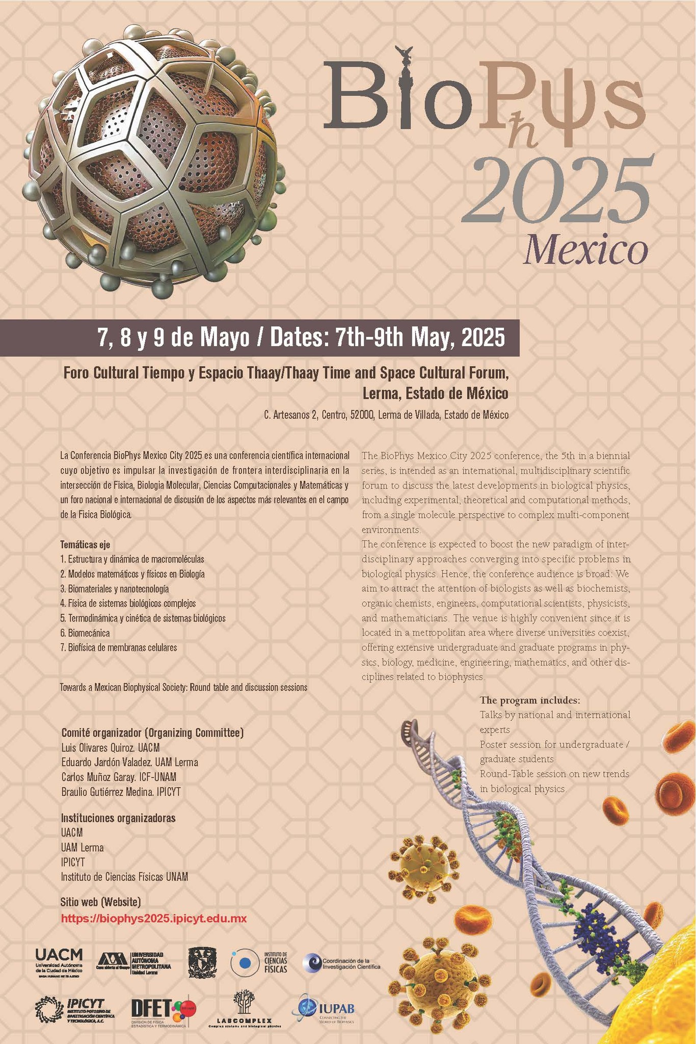Instituto de Ciencias Físicas UNAM - BioPhys Mexico City 2025, es una ...