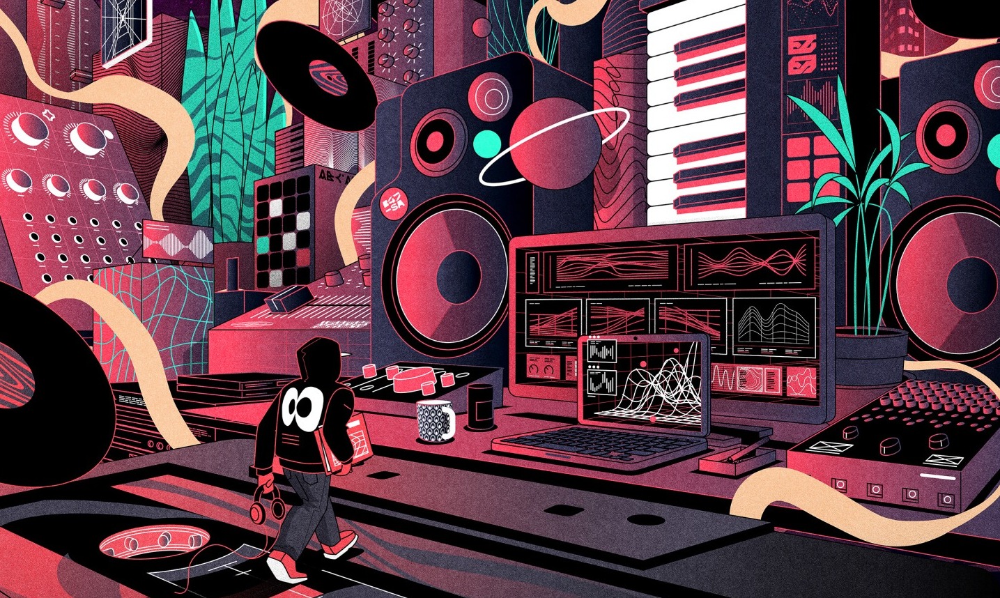 Illustrator Denis Freitas steps into a world where music and