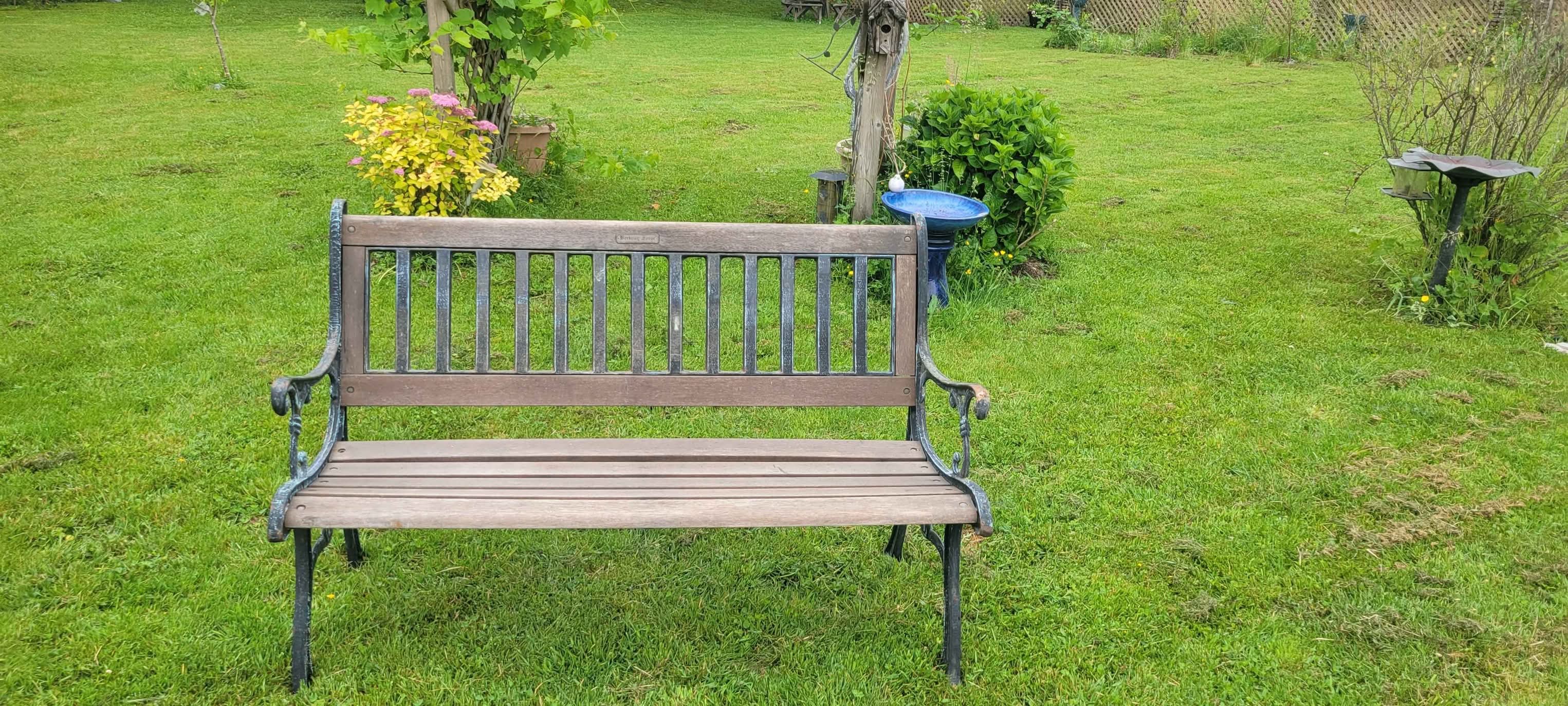 Out door wrought iron very heavy benches - Outdoor Chairs, Benches ...