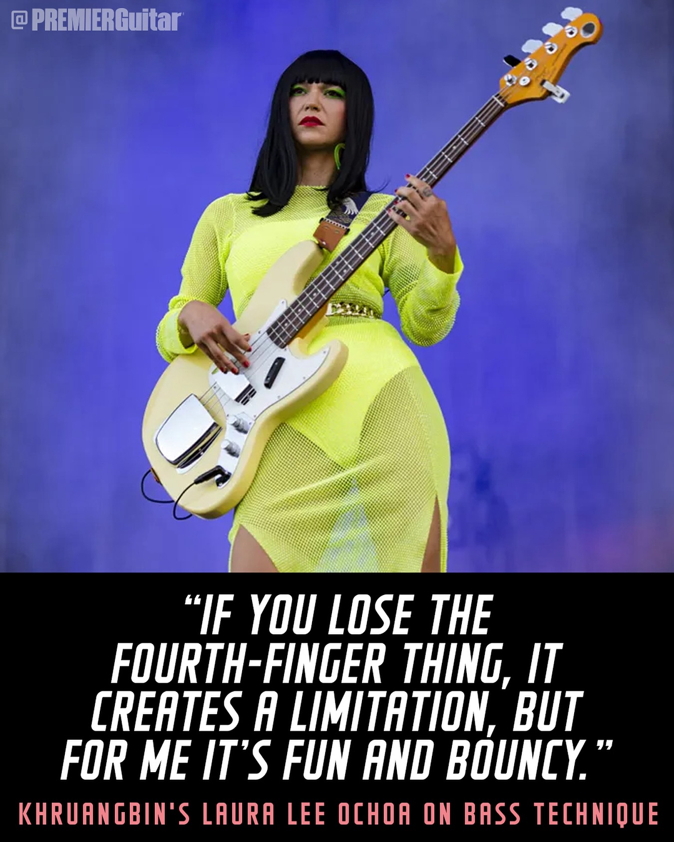 Khruangbin's Laura Lee with her SX bass