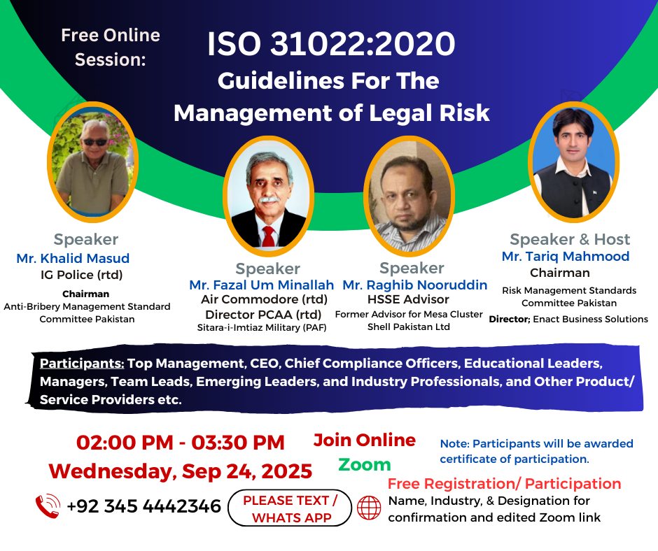 ISO 31022:2020 - Guidelines for the Management of Legal Risk