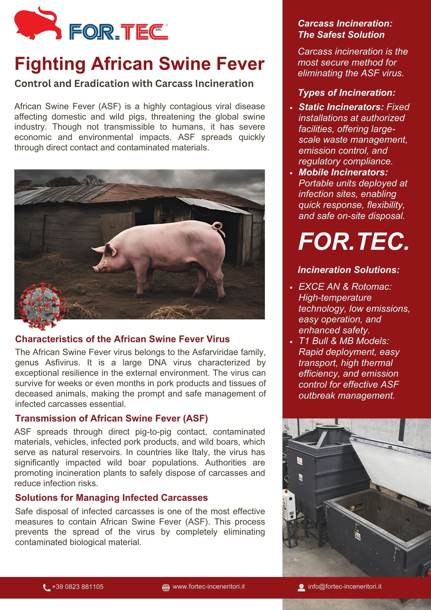 For.Tec.Srl - 🚨 ASF: A Serious Threat to the Swine Industry African ...