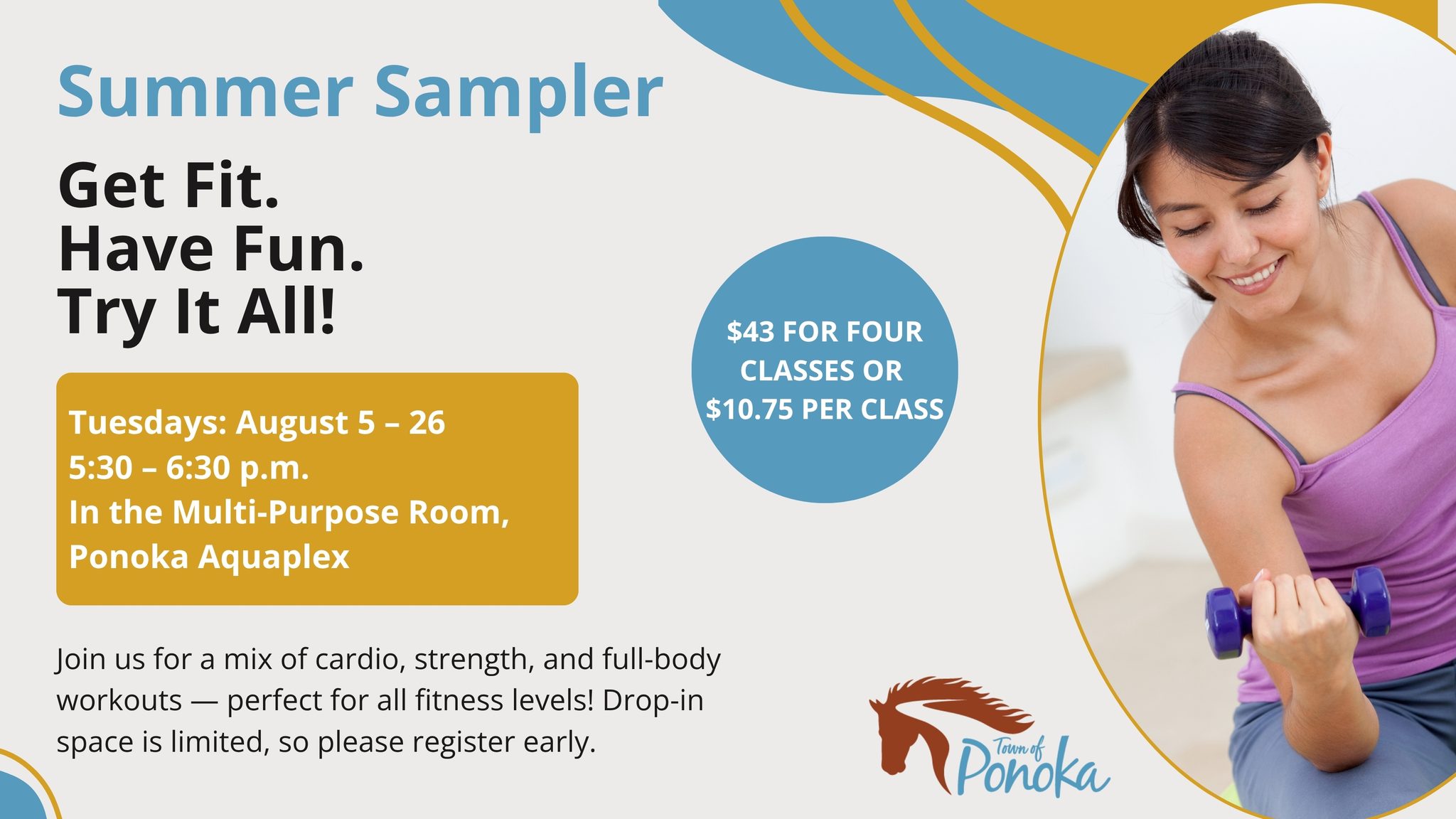 Town - We are excited to offer new summer sampler fitness classes in ...