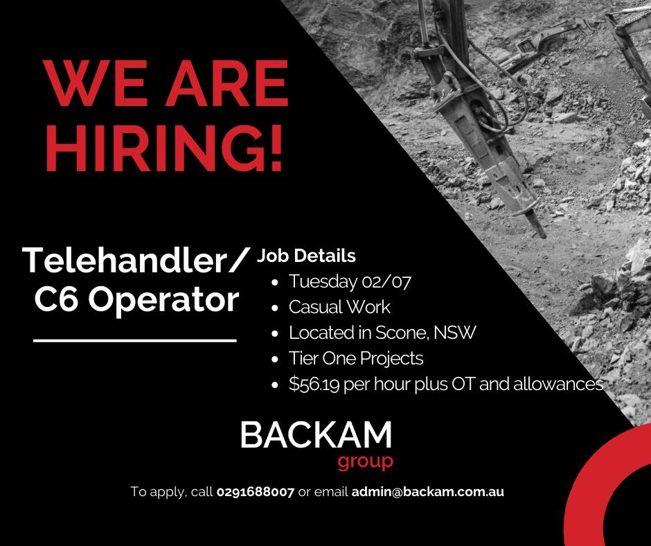 Backam - 🎉🎉🎉🎉🎉 HAPPY MONDAY BACKAM GROUP ARE HIRING!! 🚨Telehandler/C6 ...