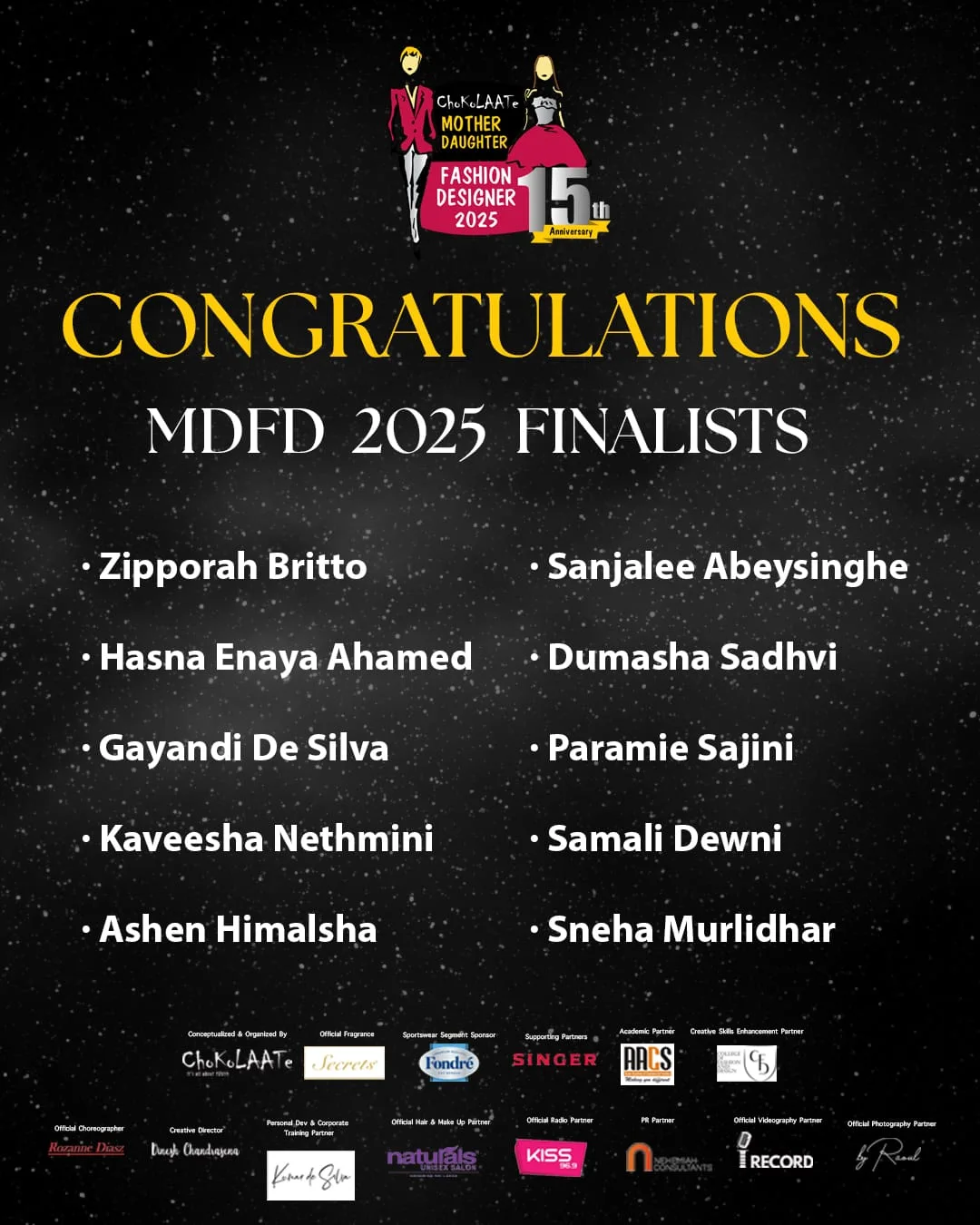 Chokolaate - Congratulations to the outstanding finalists of the MDFD ...