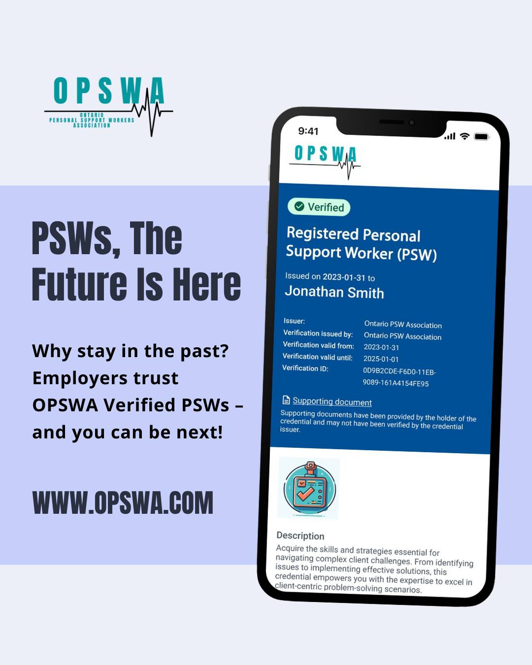 Employers trust OPSWA Verified... - Ontario PSW Association | Facebook