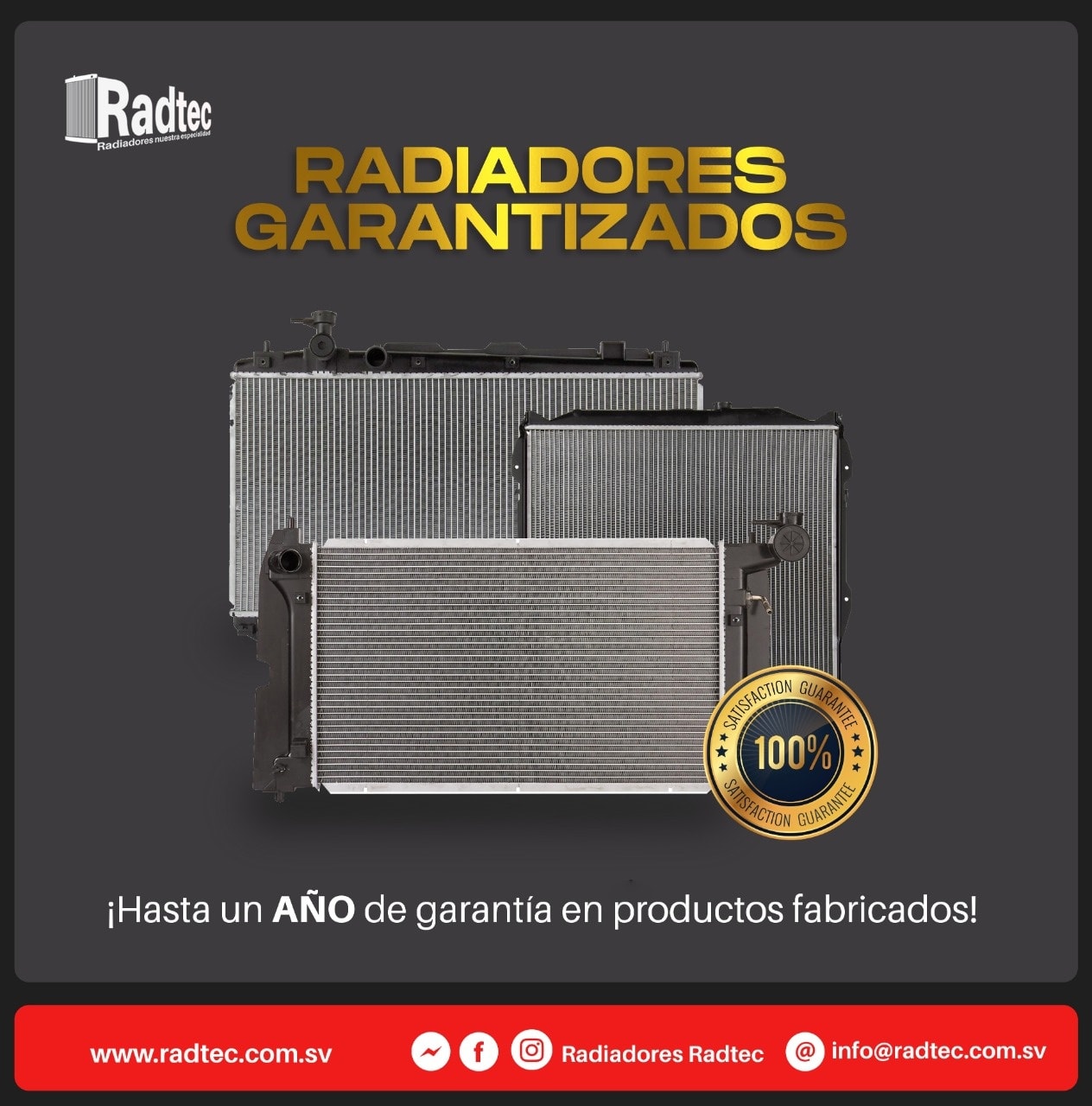 🔴 RADIADORES GARANTIZADOS. Todos... - Radiadores Radtec