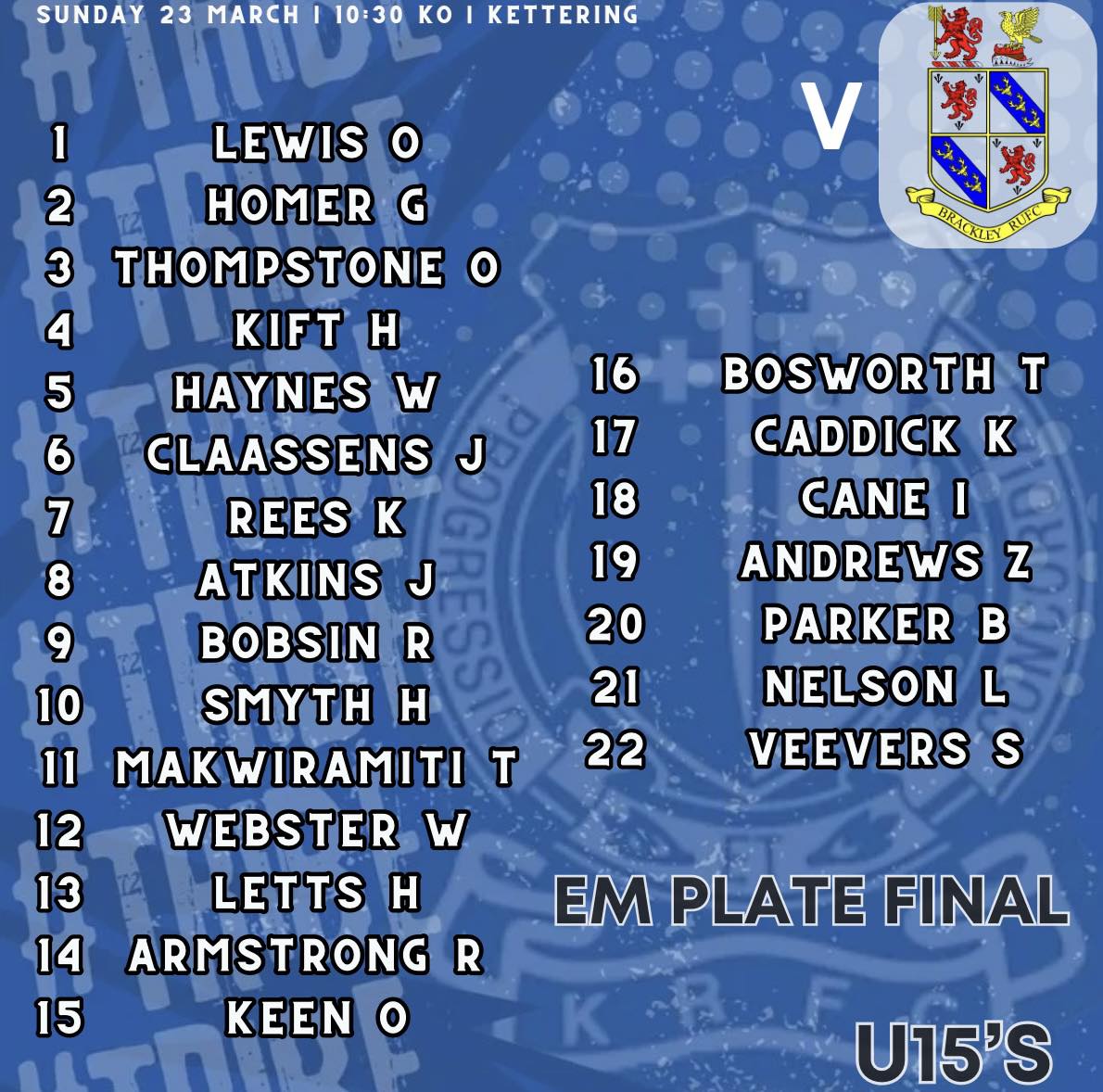 Official Kettering Rugby Football Club - Congratulations to our U15’s ...