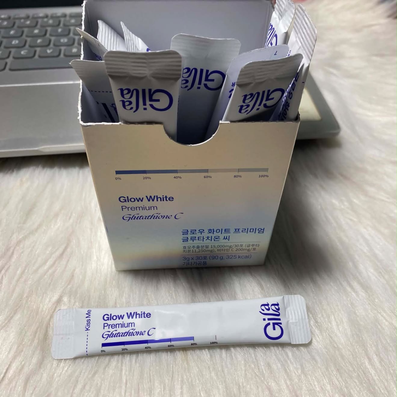 BID: GLUTATHIONE GILAA Tình trạng: CÒN 12gói (hộp new là 30gói) Giá khởi điểm: 50k Bước nhảy: 10,20,30… Endbid: 24h kể từ khi đăng bid( hoặc sớm hơn) Chỉ tính khi có
