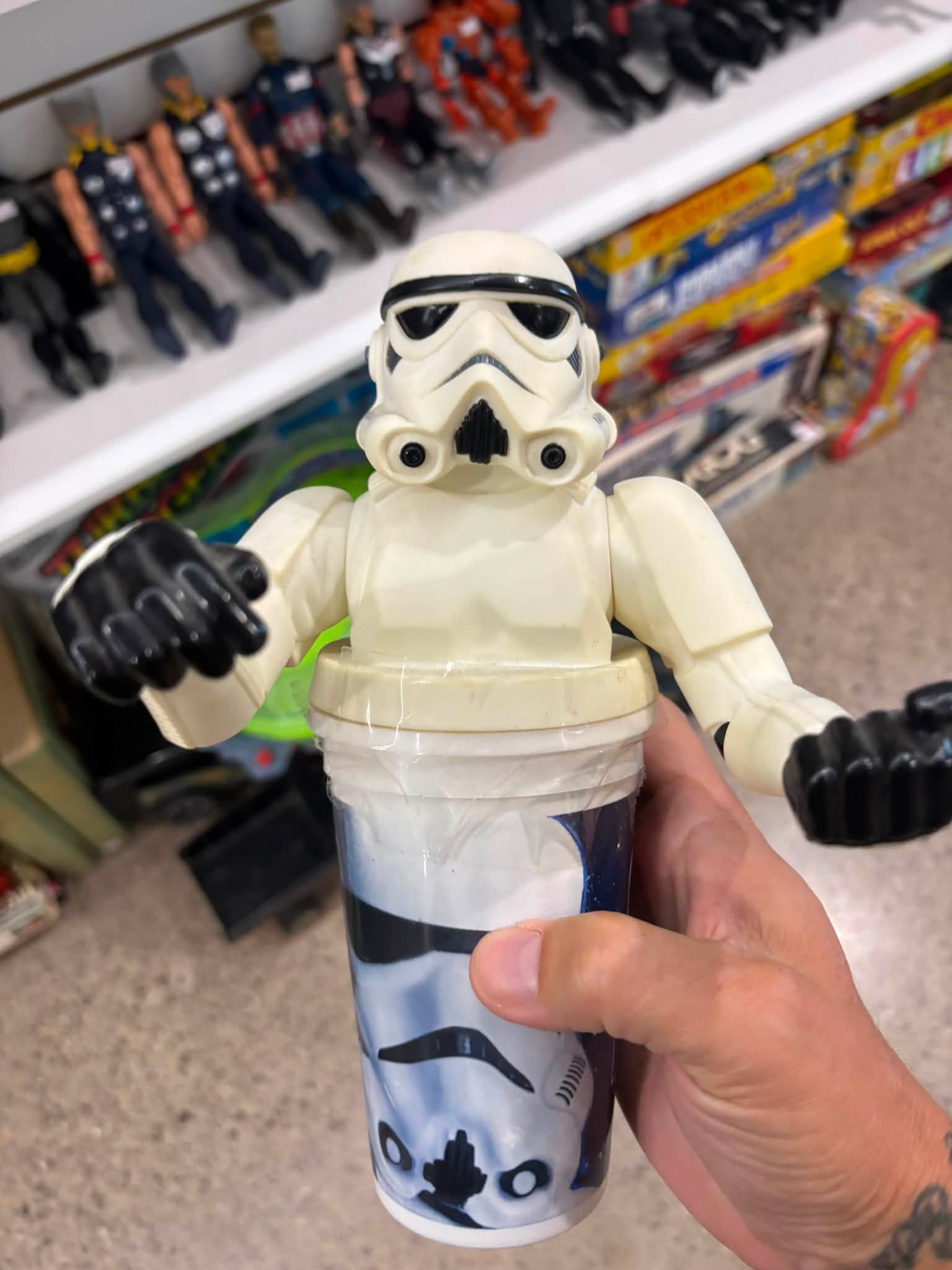 1997 Taco Bell/Pepsi Star Wars Stormtrooper Drink Topper Cup.