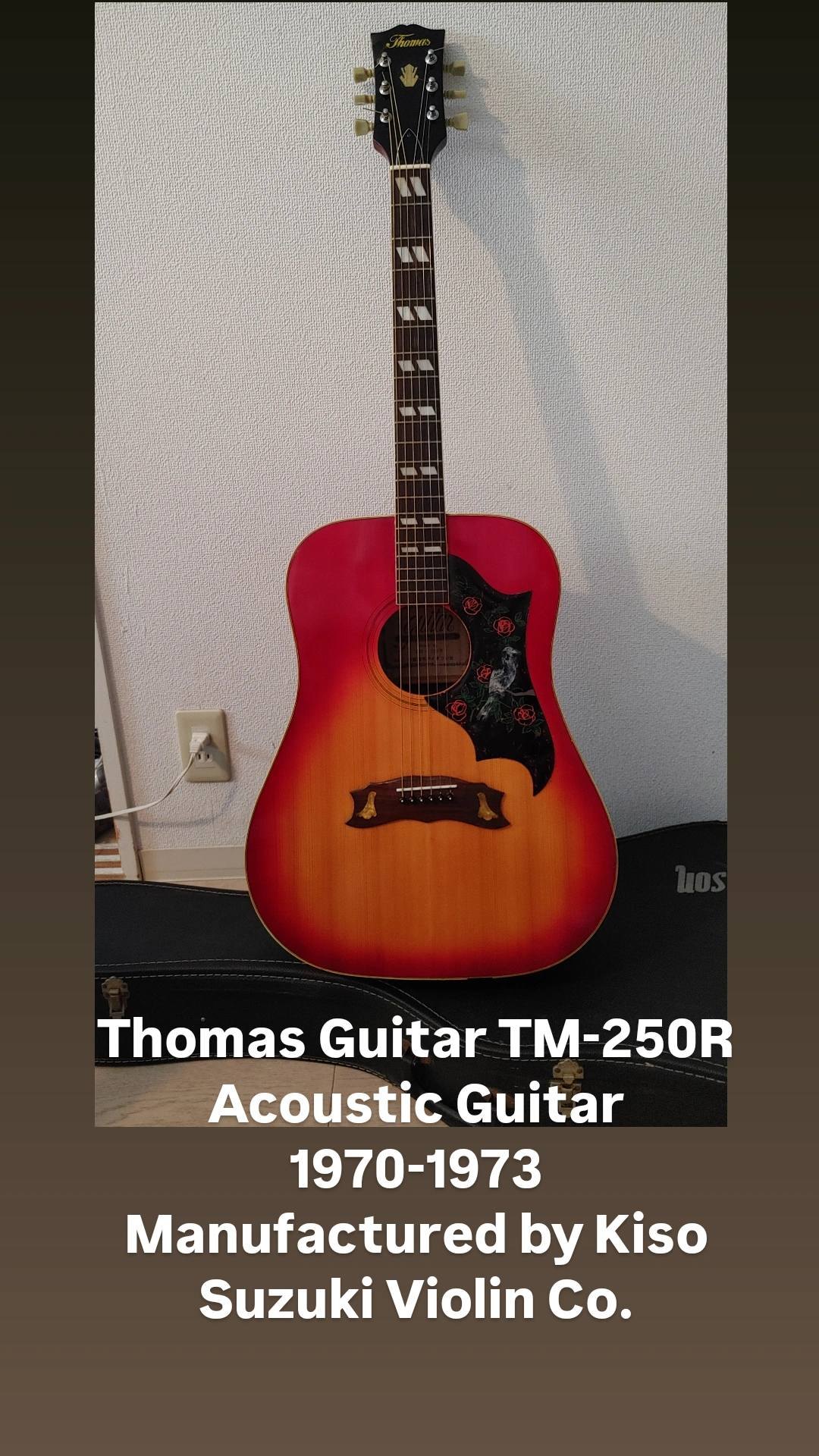 Vintage Thomas Guitar TM-250R acoustic guitar from Kiso Suzuki