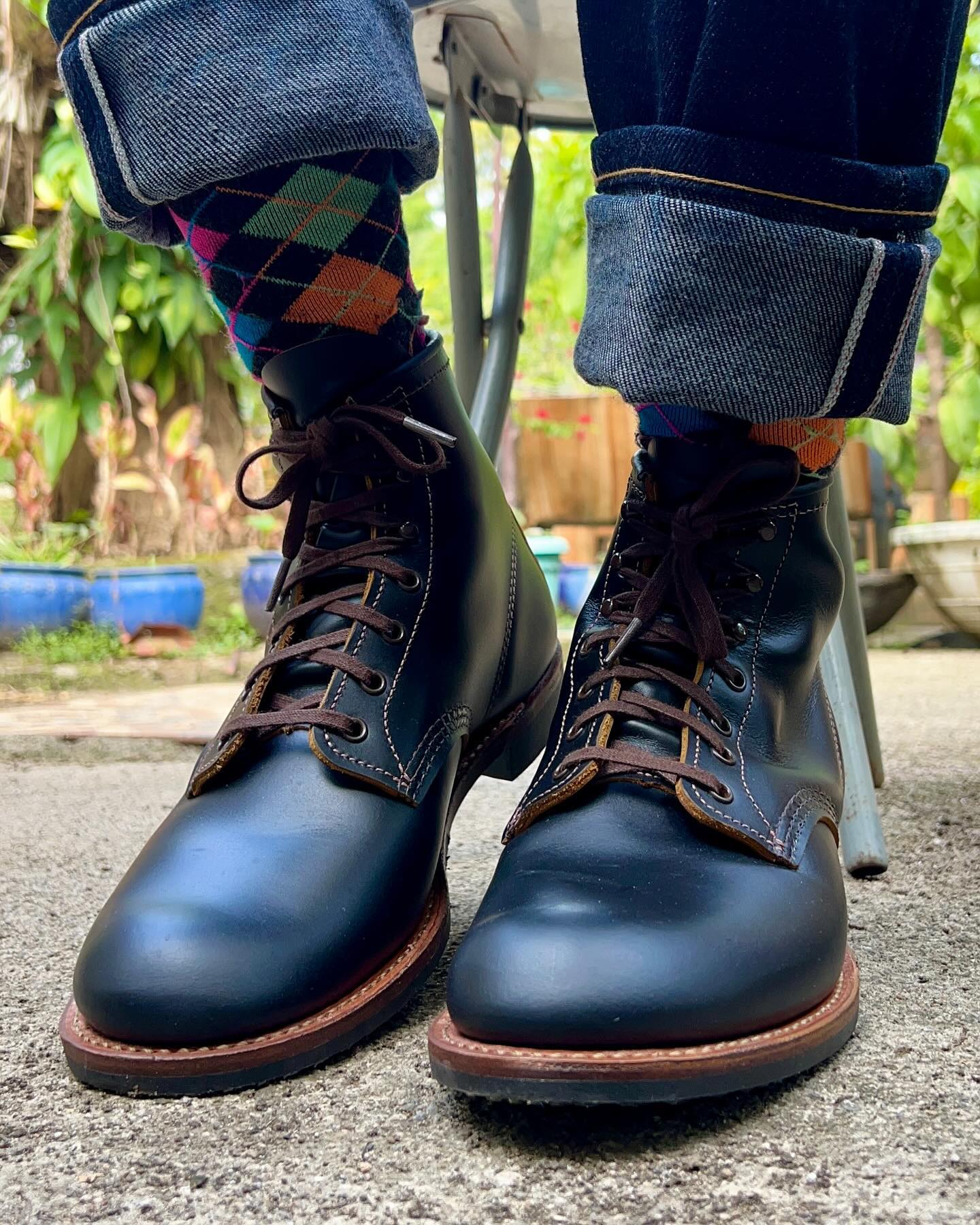 Red Wing Heritage Beckman Moc Toe 9010 in Black Cherry leather