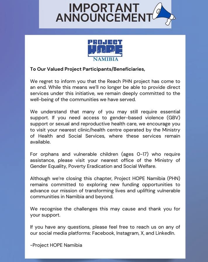 Project HOPE Namibia has begun... - NBC Digital News | Facebook